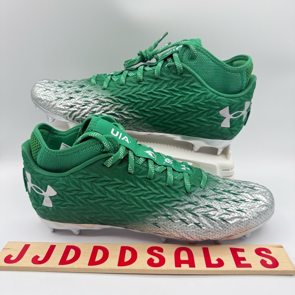 Under Armour UA Spotlight 4 MC Football Cleats Green 3027977-300 Men’s Size 12